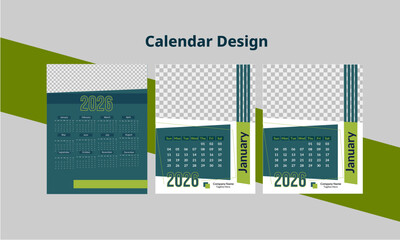 Creative 2026 Calendar Layout – Stylish Corporate Design
