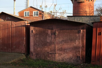 old garages are made of iron