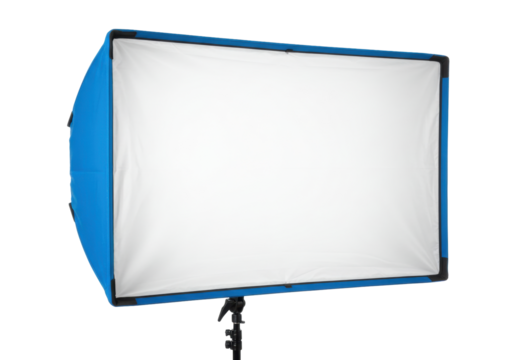 Isolated photographic light modifier device with stand, professional lighting tool for photographers