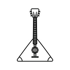 Illustration of a balalaika, a russian stringed instrument isolated on