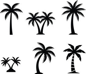 This is silhouettes of stylized palm trees! © puredesign