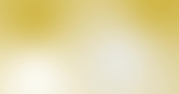 Abstract metallic gold yellow background with soft white gradient in 4K 60fps. Blurred glowing motion, shiny warm tones, smooth transitions, and elegant luminous texture. Seamless loopable backdrop