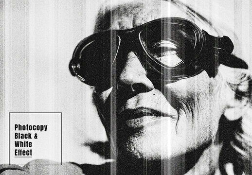 Photocopy Black And White Photo Effect