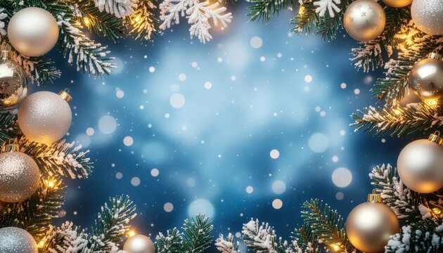 Festive holiday celebration winter wonderland background image christmas cheer festive environment close-up view magical atmosphere for seasonal marketing and content highlight