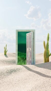 3D loop satisfying door pathway animation