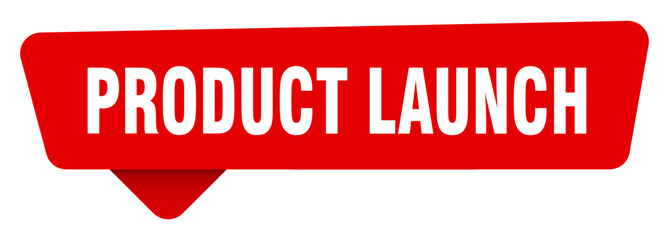 product launch red sticker isolated on transpatent background. product launch sign