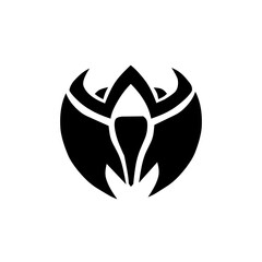 Elegant black abstract logo featuring a stylized lotus or flower design, symbolizing beauty, purity, and growth. Ideal for luxury brands, wellness, and artistic identity.