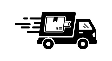 Fast Box Express Delivery Logo Vector Symbol