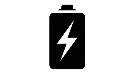 Charging Battery Icon Silhouette Vector Symbol