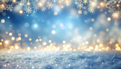 Winter wonderland celebration snowy landscape festive background magical environment dreamy viewpoint light and bokeh effects for holiday joy and cheer