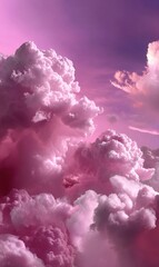 Pink and purple clouds forming atmospheric dreamscape