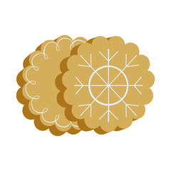 Festive Gingerbread Snowflake Cookies and Round Curls