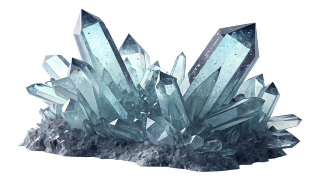 Crystal clear 3D render of a shiny blue on an isolated white background