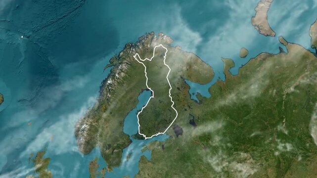 Finland Country Animation 1080 footages