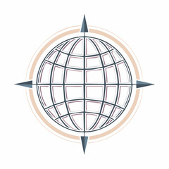 Travel Compass Globe Navigating Exploration and Adventure with Directional Guidance