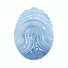 Distinct Identity A Blue Fingerprint Illustration for Security and Privacy