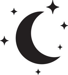 moon and stars