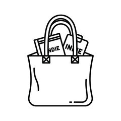 Interview process illustration with person in center and speech bubbles