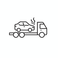 Fototapeta premium Tow Truck Icon Car Recovery and Roadside Assistance Symbol