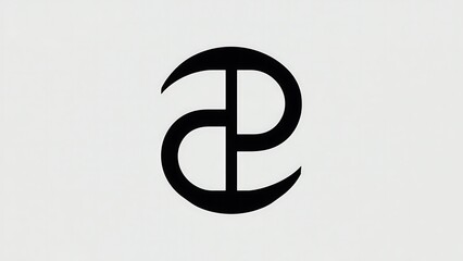 Elegant Black and White Logo Design Featuring Intertwined Letters on a Clean Background