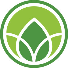 Green Leaf Organic Nature Logo ,green leaf icon
