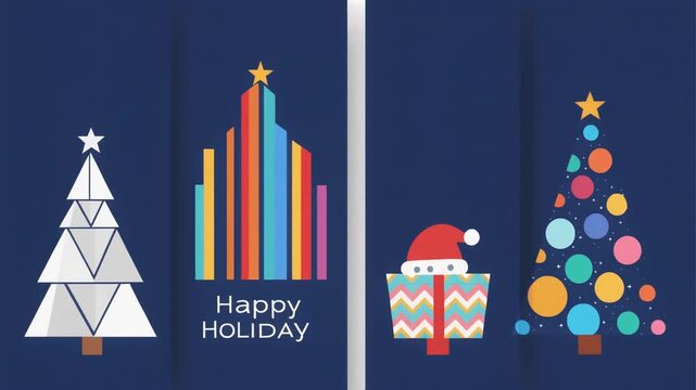 Holiday themed graphic elements