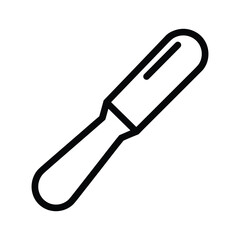 Nail file tool for manicure and pedicure, essential beauty care outline icon