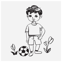 boy with soccer ball