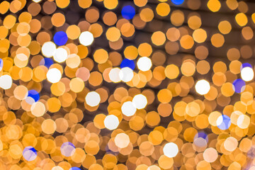 golden festive lights garland bokeh illumination festive holidays season winter Christmas eve