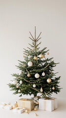 Decorated Christmas Tree with Ornaments
Festive Holiday Tree Indoors