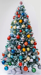 Decorated Christmas Tree with Ornaments
Festive Holiday Tree Indoors