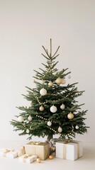 Decorated Christmas Tree with Ornaments
Festive Holiday Tree Indoors