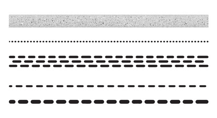 Set of horizontal line dividers simple vector design elements for graphic design isolated on white b