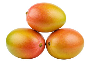 Isolated Tropical Mango Fruits, Delicious Ripe Dessert, Sweet Healthy Food, Nutritious Vegetarian