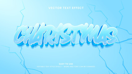 christmas editable text effect 3d