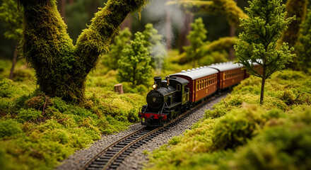 steam train on the railway