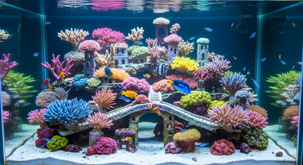 coral reef in aquarium