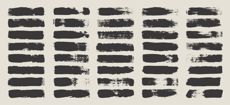 Grunge brush strokes, lines, ink smudges, hand-drawn scribble shapes. Handmade sketchy marks, acrylic stains, charcoal streaks. Paint textures, dry brush effect. Marker underline. Vector illustration