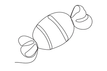 Winter Holiday Decoration Sweet candy Line Art. Christmas or New year Greeting Card Template. Outline Cute Cartoon Christmas Lollipop Illustration. Happy Holiday Family Party Invitation Design Mascot	