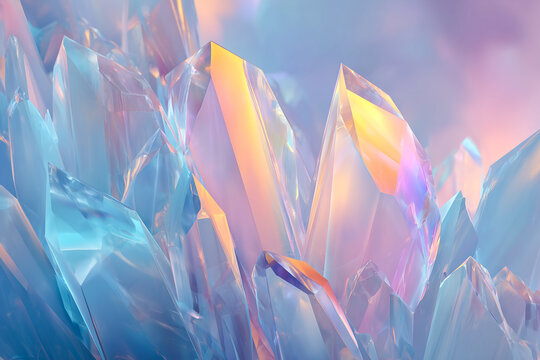 crystal cool-toned gradient background with sharp light reflections and icy abstract transitions