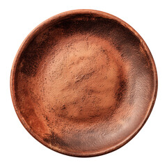 dark terracotta handmade plate featuring subtle natural texture suitable for rustic warm table settings