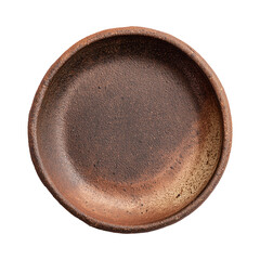 dark terracotta handmade plate featuring subtle natural texture suitable for rustic warm table settings