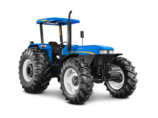 Trator pequeno cabine azul