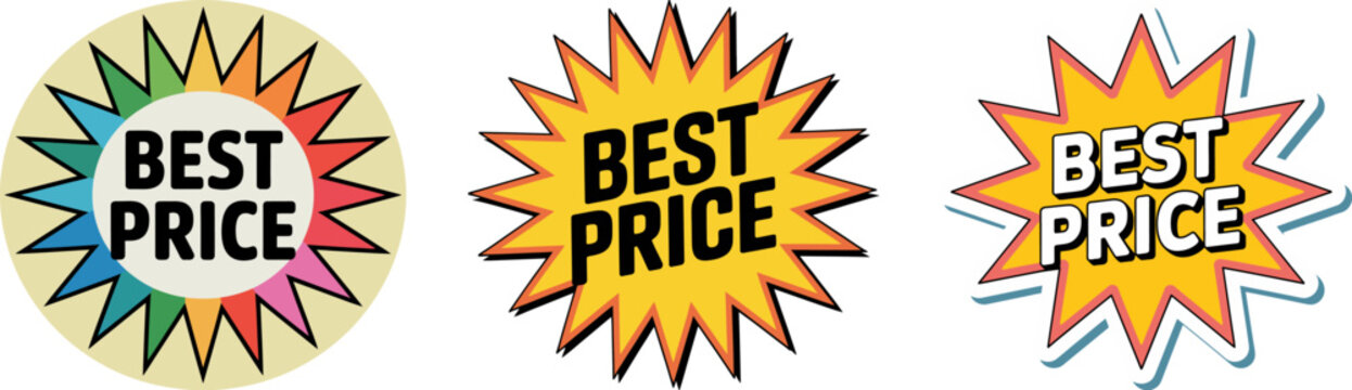 Three starburst badges with the words "BEST PRICE" are displayed.