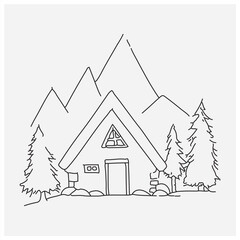 house in the mountains