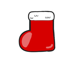 可愛いクリスマスブーツのアイコン