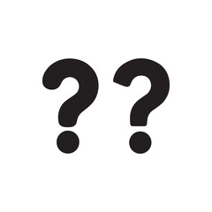Doubt Confusion Inquiry Black Vector Icon