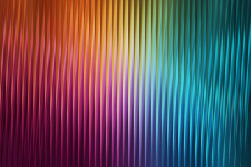 An abstract background showcases a vibrant spectrum of vertical lines in purple, pink, orange, yellow, green, and blue hues, creating a flowing and textured visual effect.