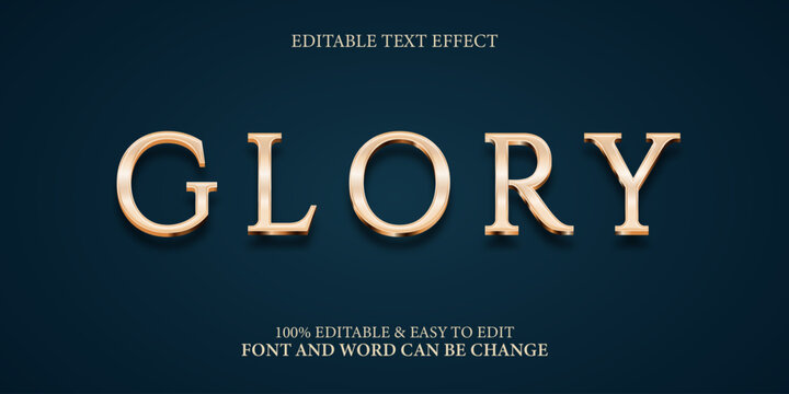 Editable Gold Text Effect | Luxury 3D Shiny Metallic Font Style