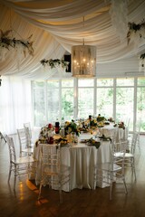 Elegant Dining Setup in Luxurious Reception Venue